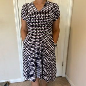 Karina Blue & Lavender CeCe Dress with Pockets Small/Medium)